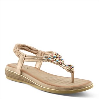 Patrizia Beamie Women's Thong Sandals With Beaded Accent