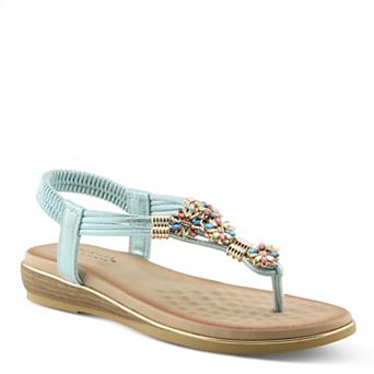Patrizia Beamie Women's Thong Sandals With Beaded Accent