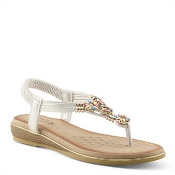 Patrizia Beamie Women's Thong Sandals With Beaded Accent