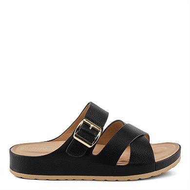 Patrizia Women's Eliza Slip-On Sandals With Buckle Accent