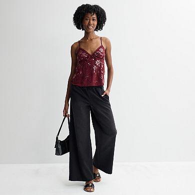 Juniors' madden girl Pull Through Ribbon Lace Top