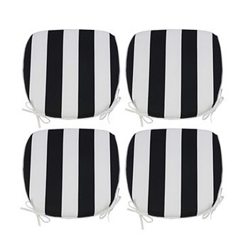17x16x2 Inch Outdoor Chair Cushions Set of 4, U-Shape Seat Pads with Ties for Patio Garden Dining