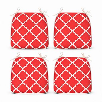17x16x2 Inch Outdoor Chair Cushions Set of 4, U-Shape Seat Pads with Ties for Patio Garden Dining