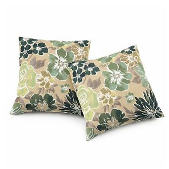 2 Pack Outdoor Throw Pillows, 18x18 Inch Waterproof Patio Cushions for Garden, Porch