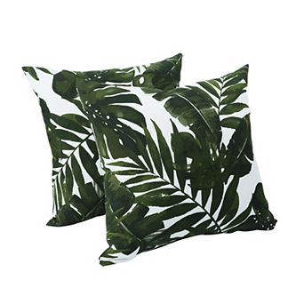 2 Pack Outdoor Throw Pillows, 18x18 Inch Waterproof Patio Cushions for Garden, Porch