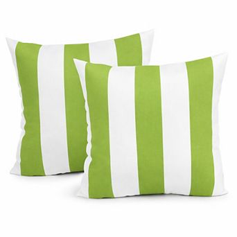 2 Pack Outdoor Throw Pillows, 18x18 Inch Waterproof Patio Cushions for Garden, Porch