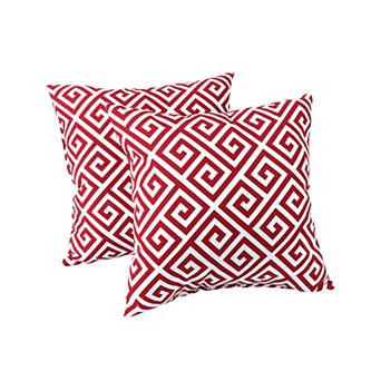 2 Pack Outdoor Throw Pillows, 18x18 Inch Waterproof Patio Cushions for Garden, Porch
