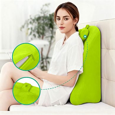 Memory Foam Reading Pillow, Ergonomic Wedge Pillow for Sitting, Sleeping, Lying & Relaxation