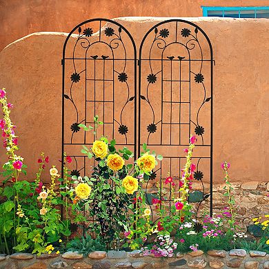 2 Pack Metal Garden Trellis 71" Rustproof Trellis for Climbing Plants Vegetables Flower Support