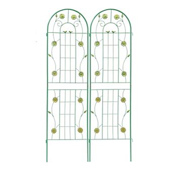 2 Pack Metal Garden Trellis 71" Rustproof Trellis for Climbing Plants Vegetables Flower Support