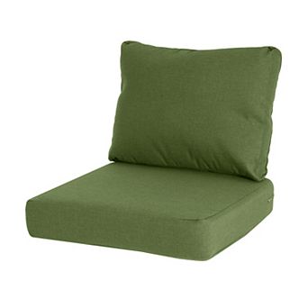 Outdoor Club Chair Cushion Set, 24x24x5 in Seat Cushion & 24x18x5 in Back Cushions for Patio Garden