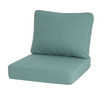 Outdoor Club Chair Cushion Set, 24x24x5 in Seat Cushion & 24x18x5 in Back Cushions for Patio Garden