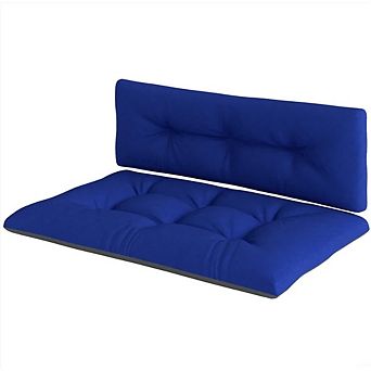 2 pc Outdoor Bench Cushion Set, Tufted & Waterproof Swing Replacement Cushion for Patio Furniture