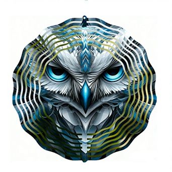 3D Wind Spinner, 10 Inch Metal Kinetic Sculpture, Hanging Wind Spinner for Yard, Patio Decor