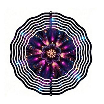 3D Wind Spinner, 10 Inch Metal Kinetic Sculpture, Hanging Wind Spinner for Yard, Patio Decor