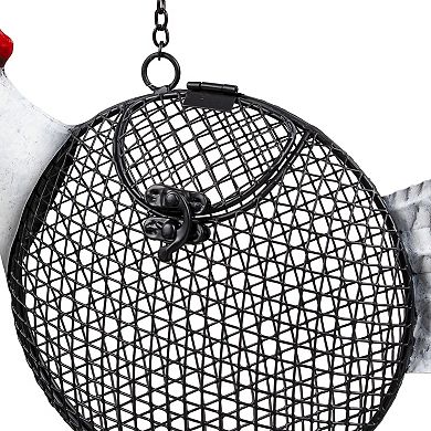 Evergreen Enterprises Metal Rooster Bird Feeder Outdoor Decor