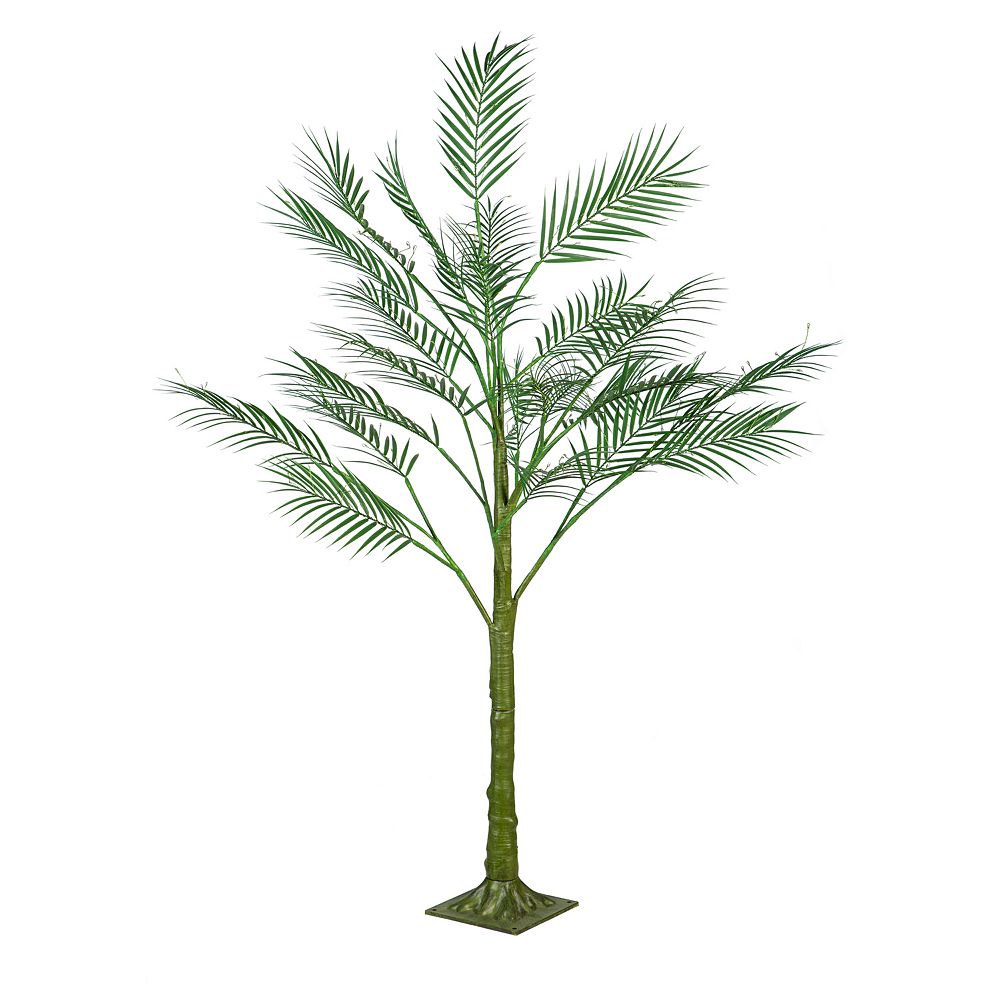 Evergreen Enterprises Indoor/Outdoor LED Palm Tree Floor Decor 4-Foot