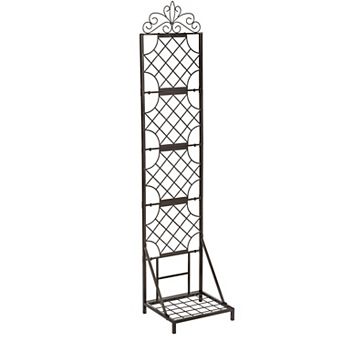 Evergreen Enterprises Metal Grid Trellis & Planter Stand Outdoor Decor