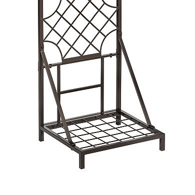 Evergreen Enterprises Metal Grid Trellis & Planter Stand Outdoor Decor