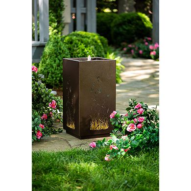 Evergreen Enterprises Lighted Butterfly Fountain Outdoor Decor 12-inch