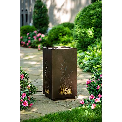 Evergreen Enterprises Lighted Butterfly Fountain Outdoor Decor 12-inch
