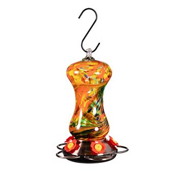 Evergreen Enterprises Art Swirl Glass Hummingbird Feeder Outdoor Decor