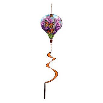 Evergreen Enterprises Lilac & Butterfly Balloon Spinner Outdoor Decor