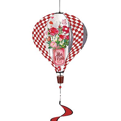 Evergreen Enterprises Be Mine Mason Jar Hot Air Balloon Spinner Outdoor Decor