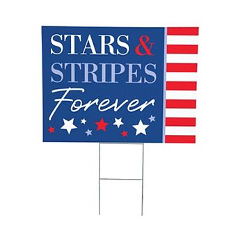Evergreen American Stars & Stripes Forever Yard Sign Outdoor Decor
