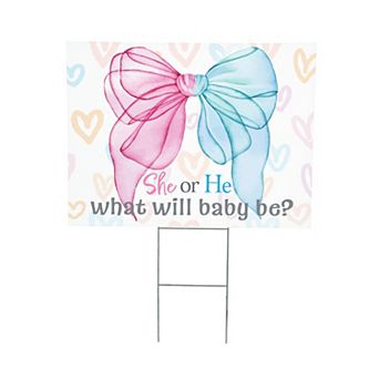 Evergreen Gender Reveal Yard Sign Outdoor Decor