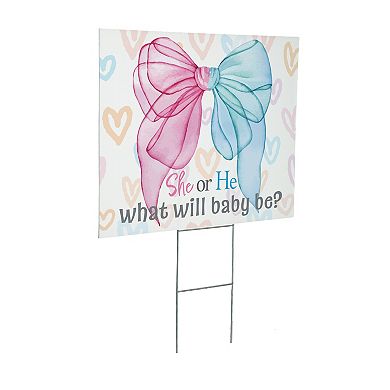Evergreen Gender Reveal Yard Sign Outdoor Decor
