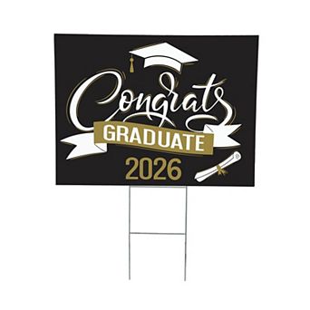 Evergreen Enterprises Congrats Graduate 2026 Yard Sign Outdoor Decor