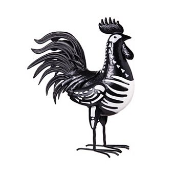 Evergreen Enterprises Halloween Metal Rooster Garden Statue Outdoor Decor