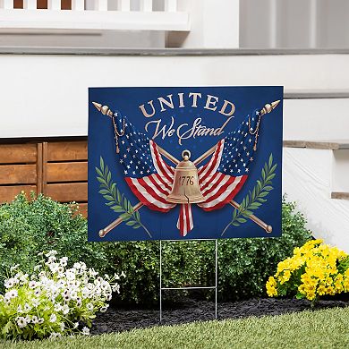 Evergreen United We Stand Yard Sign Outdoor Decor