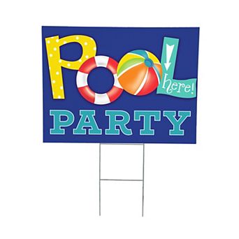 Evergreen Enterprises Pool Party Yard Sign Outdoor Decor