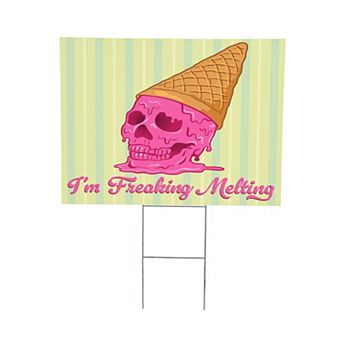 Evergreen Enterprises I'm Freaking Melting Yard Sign Outdoor Decor