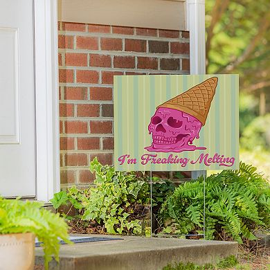 Evergreen Enterprises I'm Freaking Melting Yard Sign Outdoor Decor