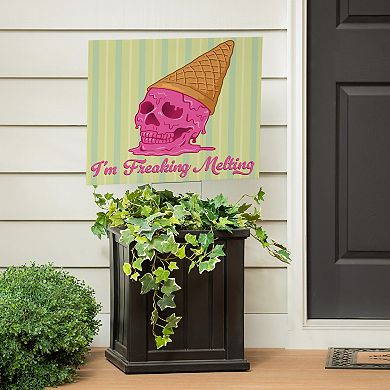 Evergreen Enterprises I'm Freaking Melting Yard Sign Outdoor Decor