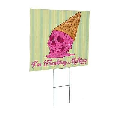 Evergreen Enterprises I'm Freaking Melting Yard Sign Outdoor Decor
