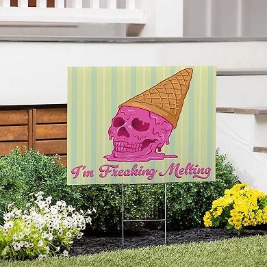Evergreen Enterprises I'm Freaking Melting Yard Sign Outdoor Decor