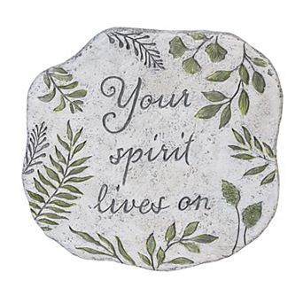 Evergreen Enterprises Your Spirit Lives On Fern Cement Memorial Garden Stone Outdoor Decor