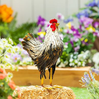 Evergreen Enterprises Hen Metal Garden Statue Outdoor Decor