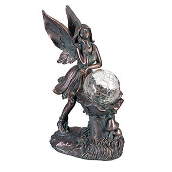 Evergreen Enterprises LED Fairy with Orb Garden Statue Outdoor Decor