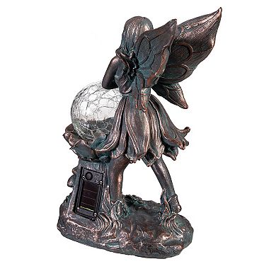 Evergreen Enterprises LED Fairy with Orb Garden Statue Outdoor Decor