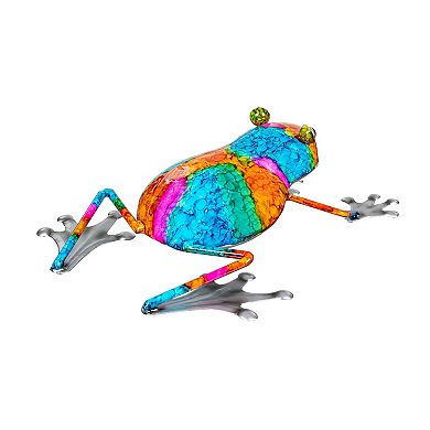 Evergreen Enterprises 5-Inch Frog Metal Garden Statue Outdoor Decor