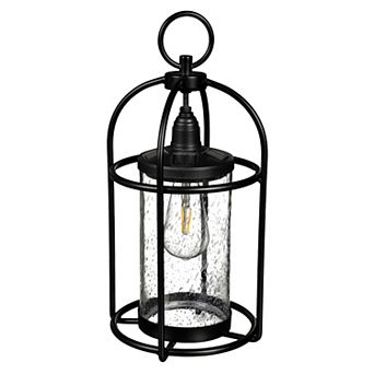 Evergreen Enterprises Solar Metal Lantern With Clear Glass Outdoor Decor
