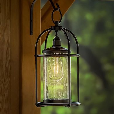 Evergreen Enterprises Solar Metal Lantern With Clear Glass Outdoor Decor