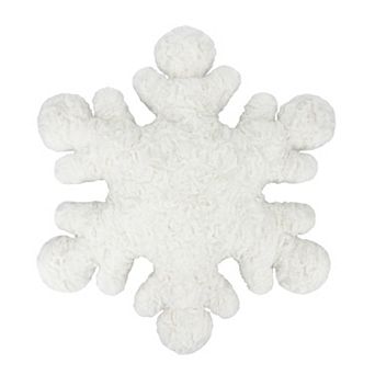 St. Nicholas Square® Faux Fur Snowflake Decorative Throw Pillow