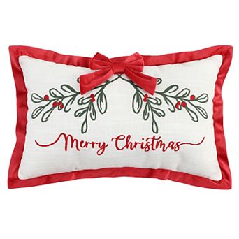 St. Nicholas Square® Merry Christmas Garland Throw Pillow