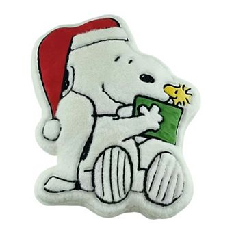 St. Nicholas Square® Peanuts Snoopy & Woodstock Christmas Present Decorative Throw Pillow